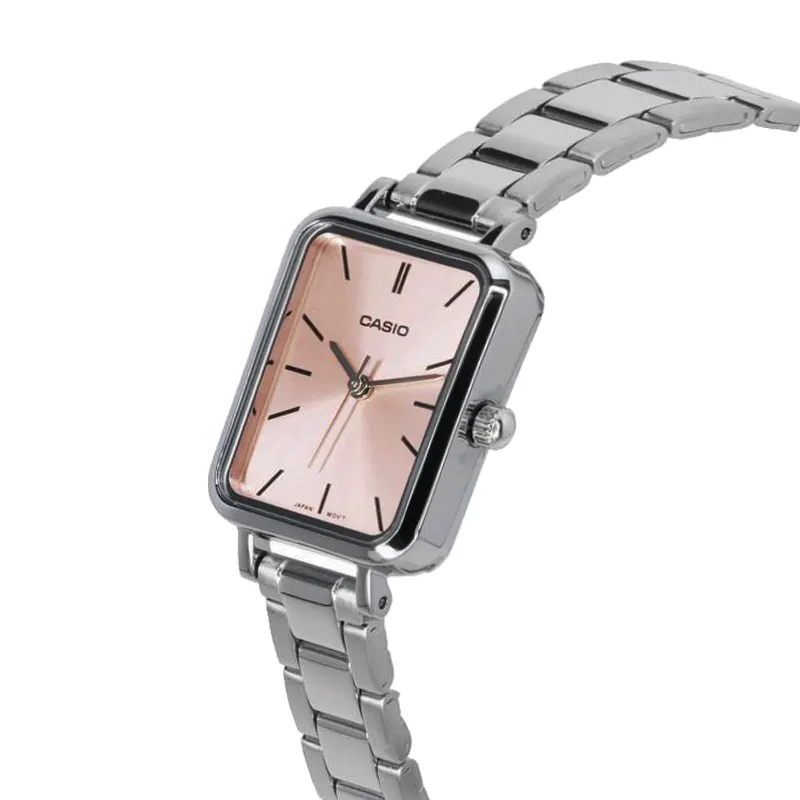 Casio Enticer Peach Dial Timekeeping Ladies Watch- LTP-V009D-4E